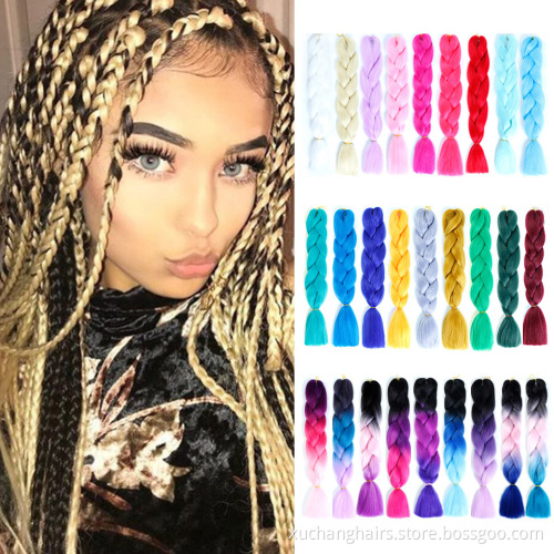 Wholesale colorful cheap jumbo Hair Synthetic Braid Hair Extensions